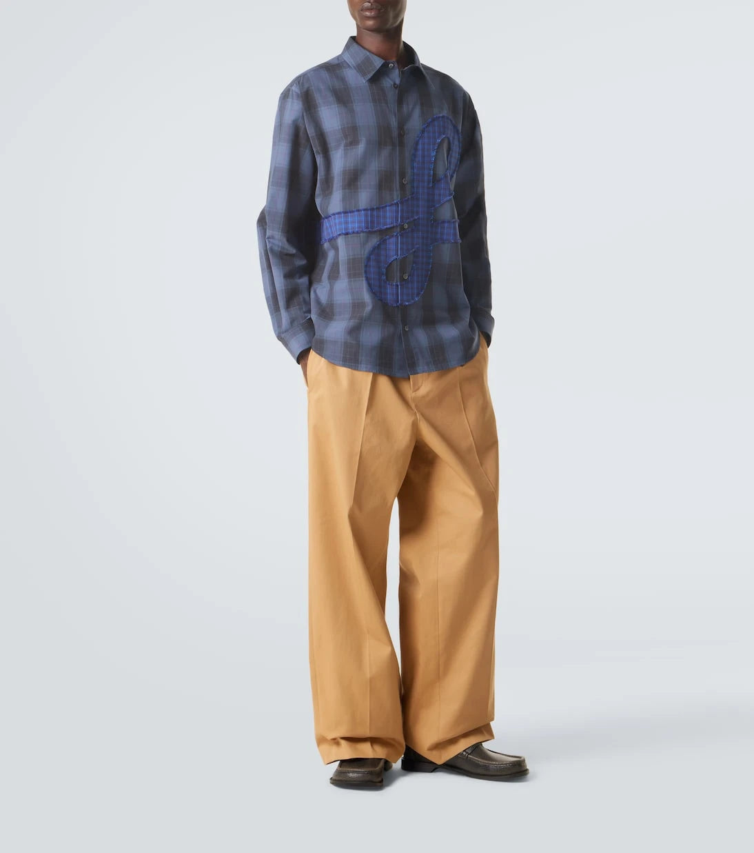 Loewe - Pleated cotton gabardine wide-leg pants
