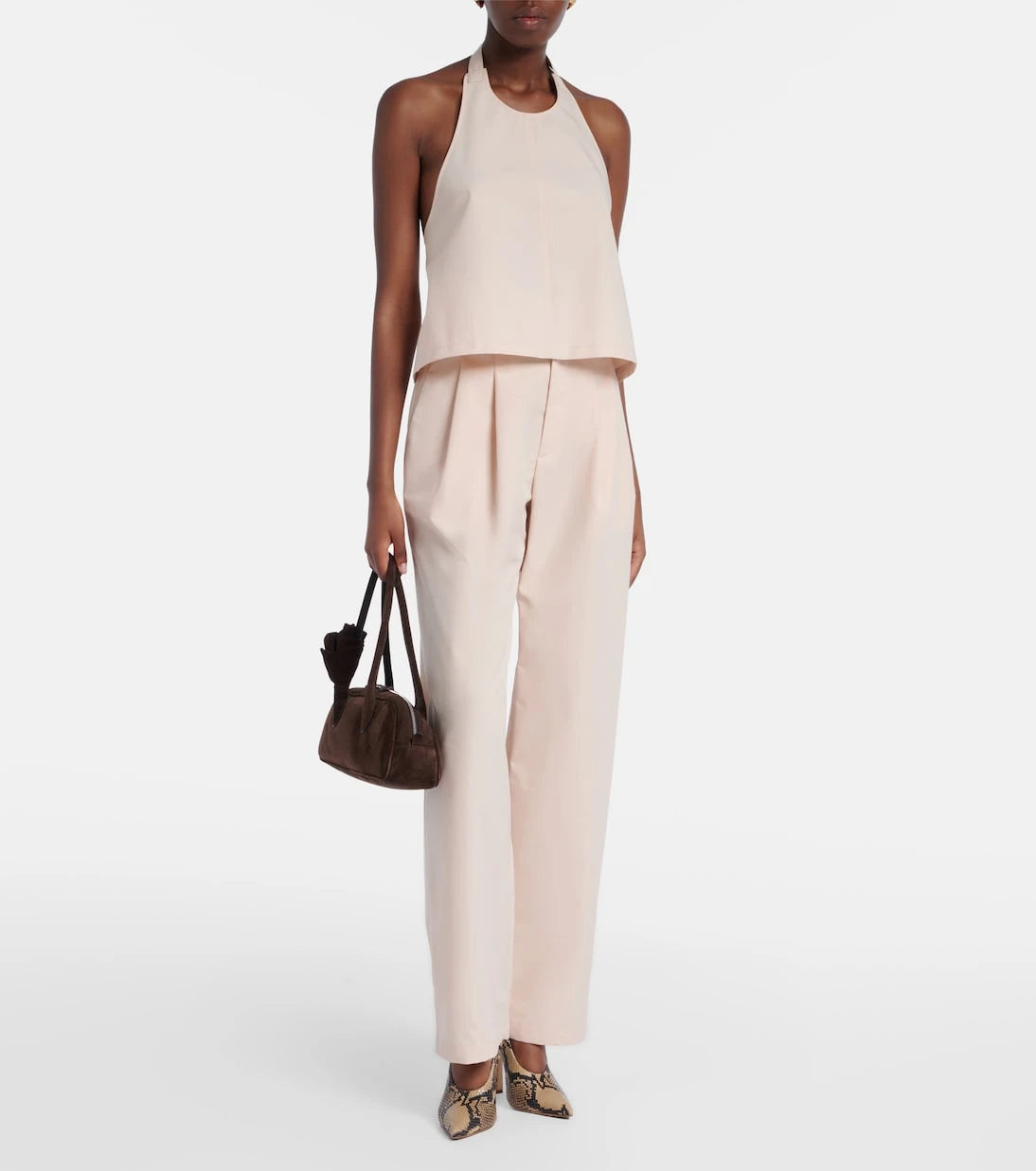 Wardrobe.NYC - Halterneck cotton-blend top