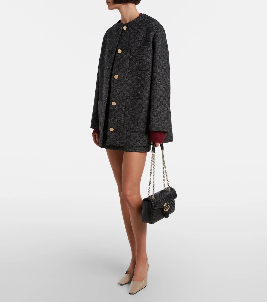 Gucci - GG Marmont Medium leather shoulder bag