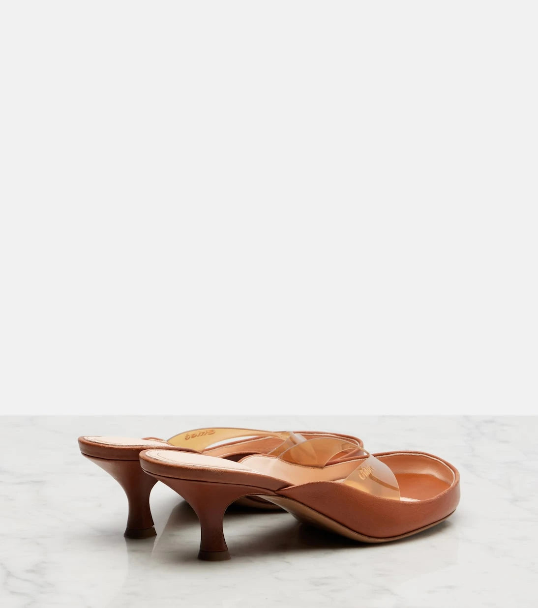 Chloé - Junie leather and TPU thong sandals