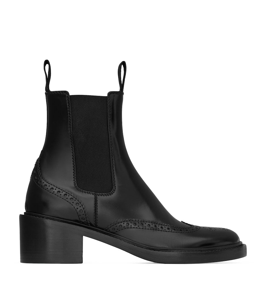 Saint Laurent Black Leather Vincent Chelsea Boots 50