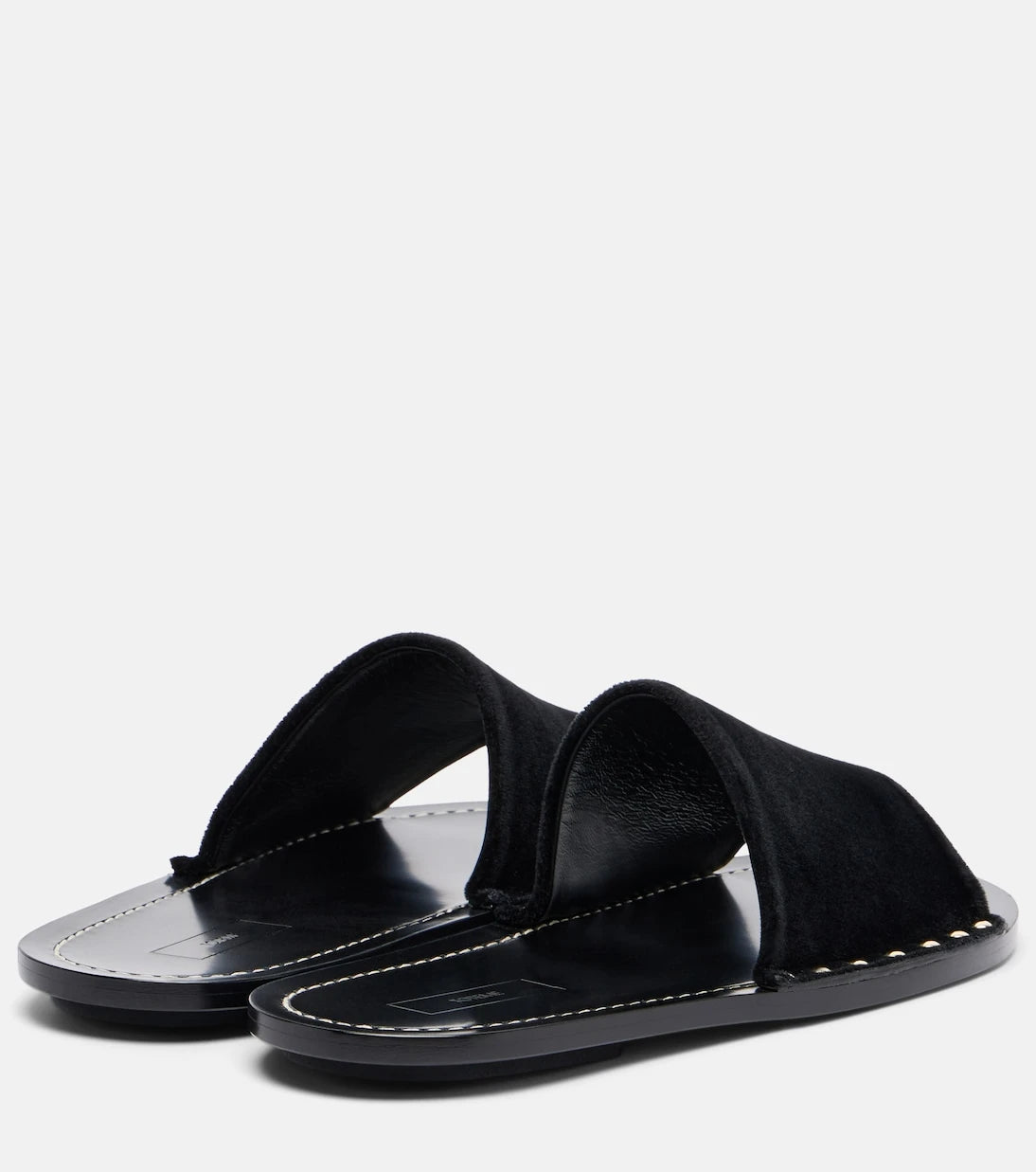 Toteme - Studded velvet slides