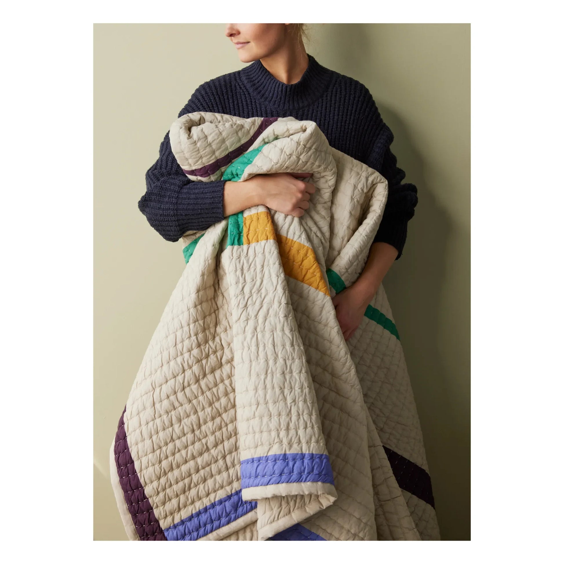 Hübsch - Twist Cotton Throw | Sand