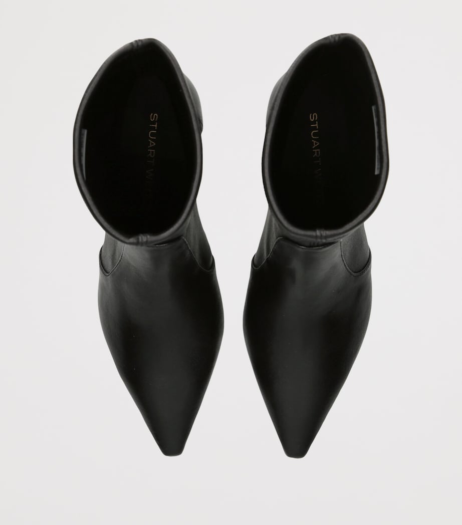 Stuart Weitzman Black Leather Naomi Ankle Boots 50