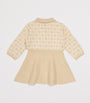 Givenchy Kids Beige Cotton-Cashmere Monogram Dress (6 Months-3 Years)
