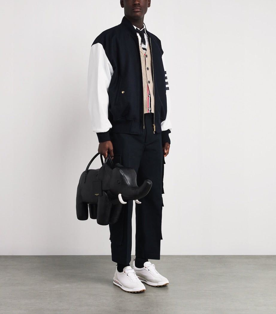 Suede-Trim Technical Tricolour Sneakers