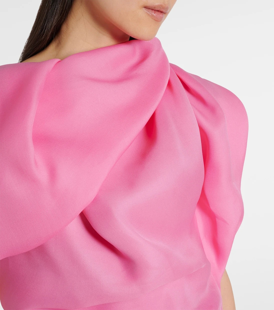 Dries Van Noten - Draped silk satin top