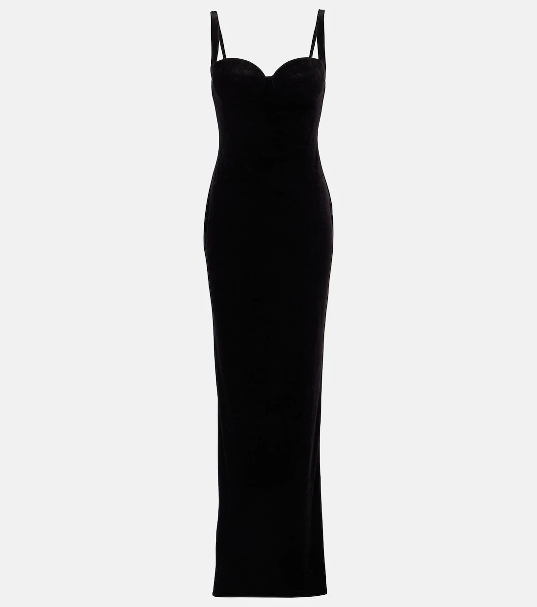 Balenciaga - Velvet jersey bustier gown