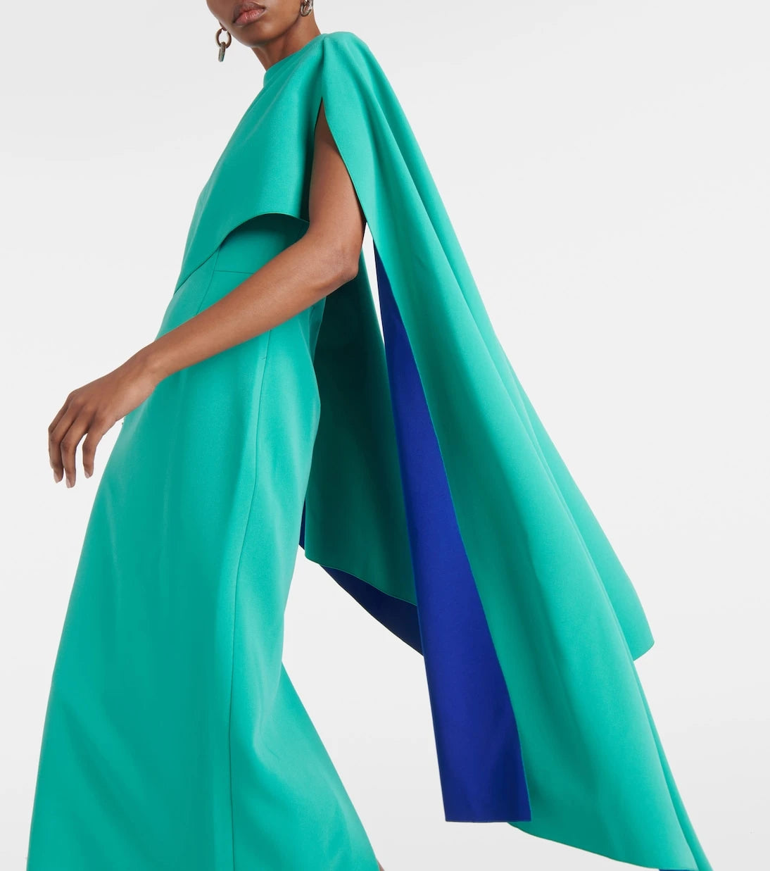 Roksanda - Demetria caped crêpe gown