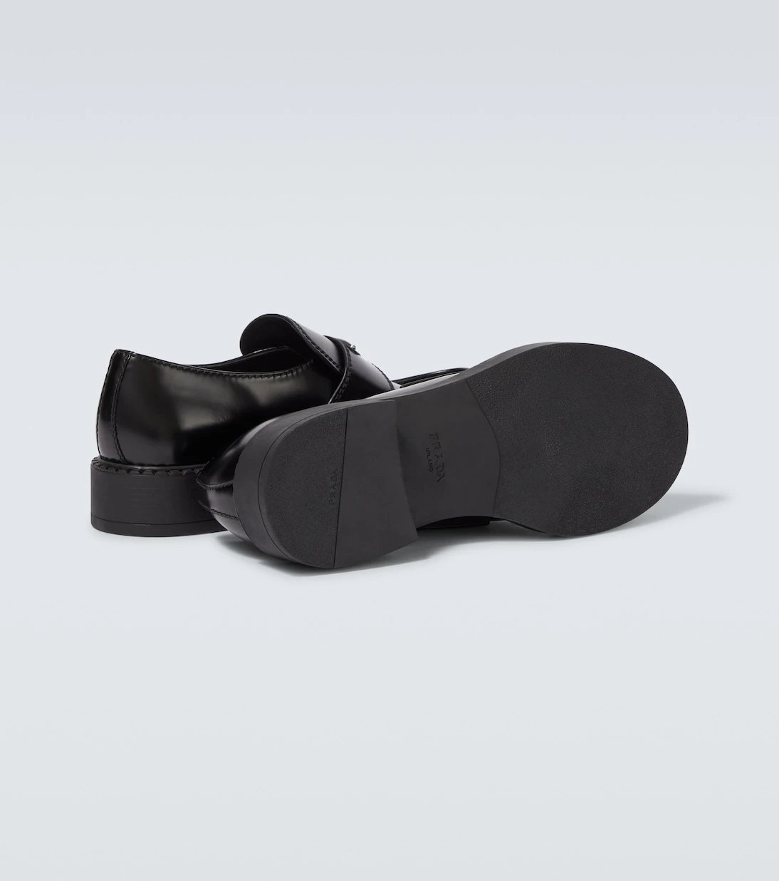 Prada - Chocolate leather loafers