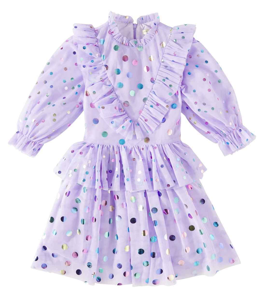 Stella McCartney Kids - Polka-dot ruffled tulle dress