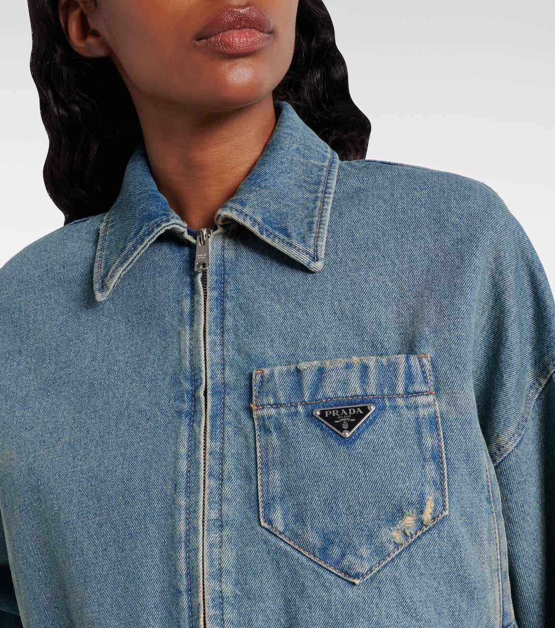 Prada - Cropped denim jacket