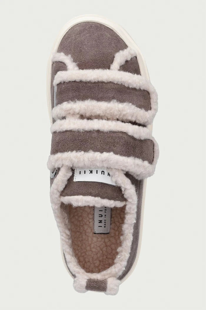 Inuikii Shearling Low Velcro Kadın Süet Spor Ayakkabı