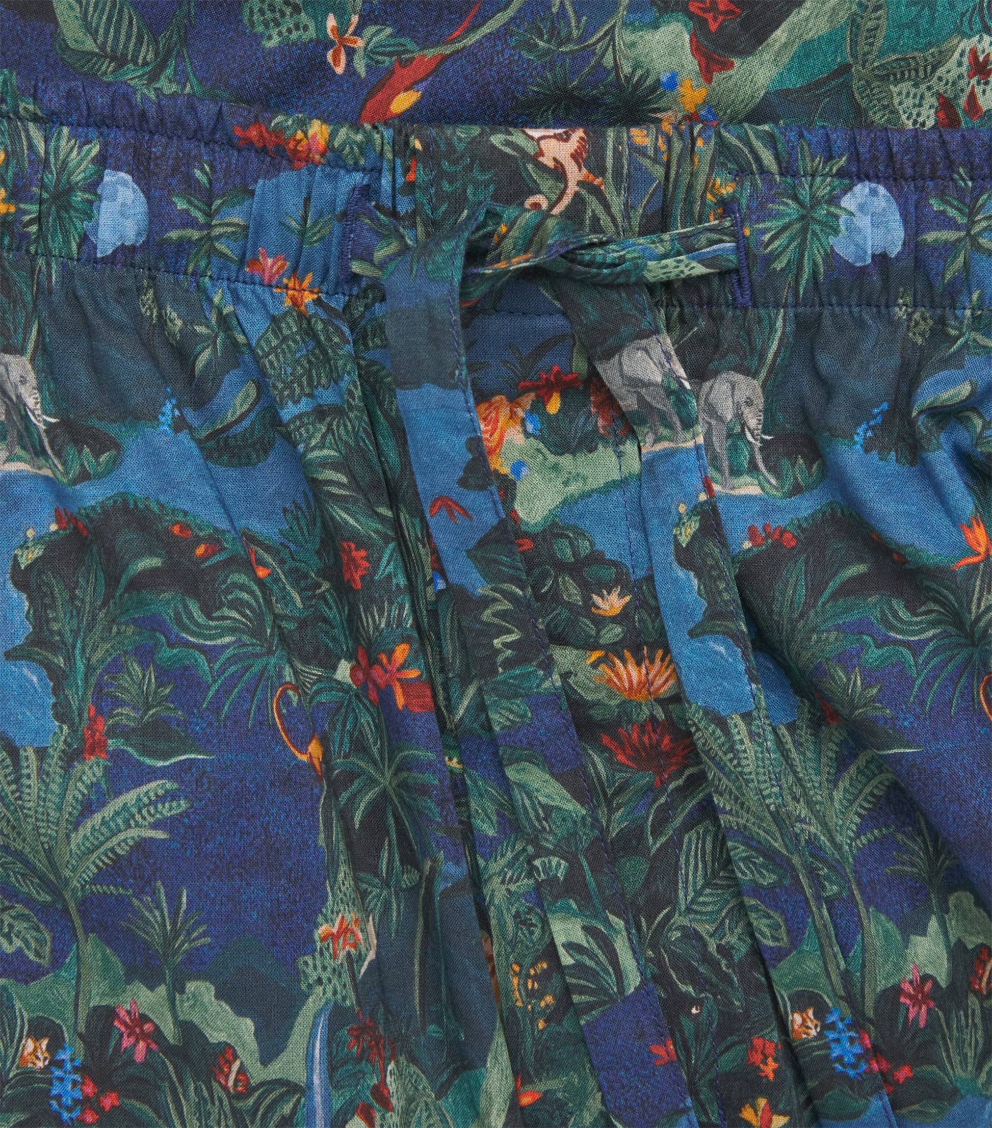 Cotton Jungle Print Lounge Trousers MULTI-COLOURED