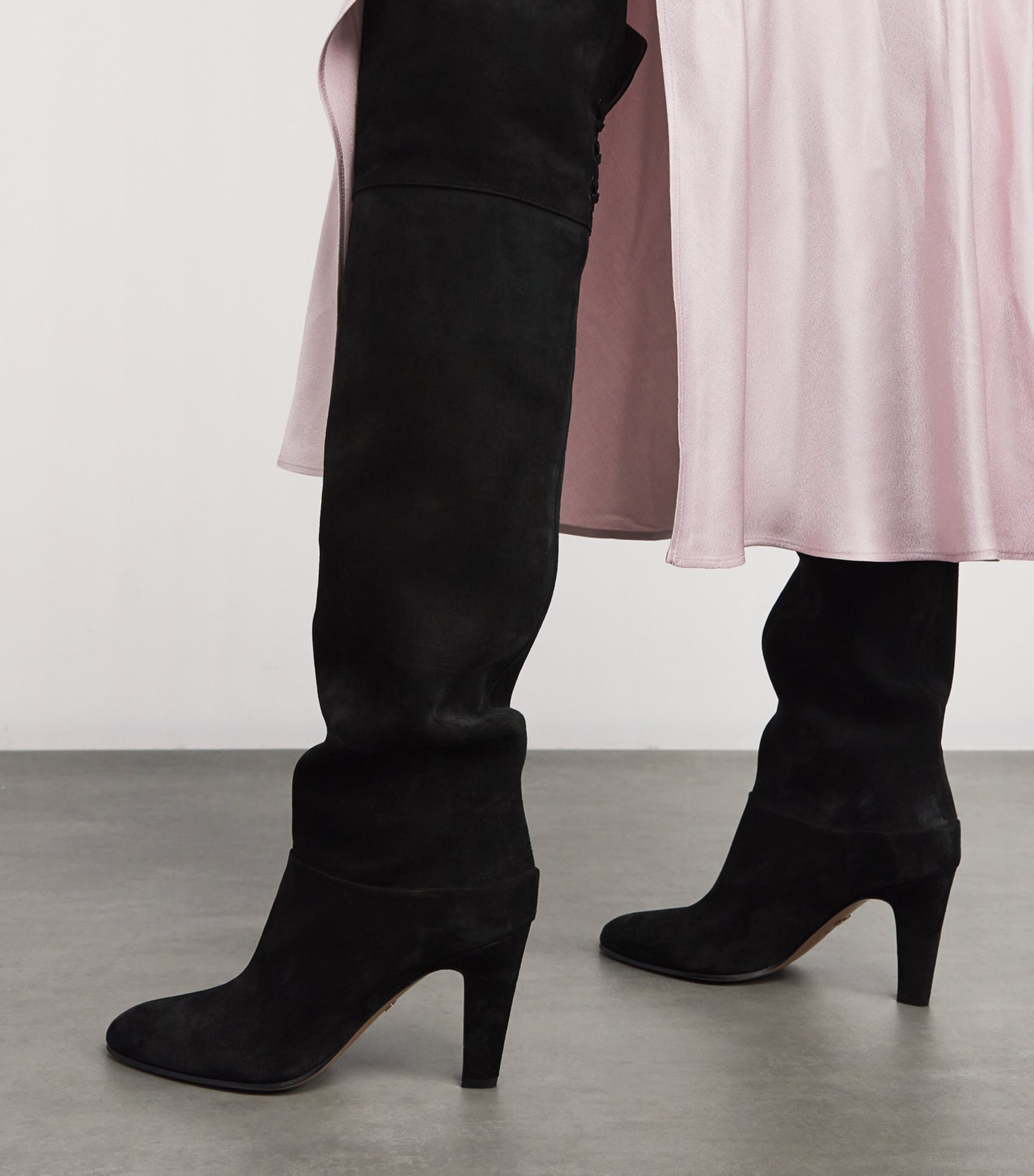 Black Suede Eve Over-The-Knee Boots 85
