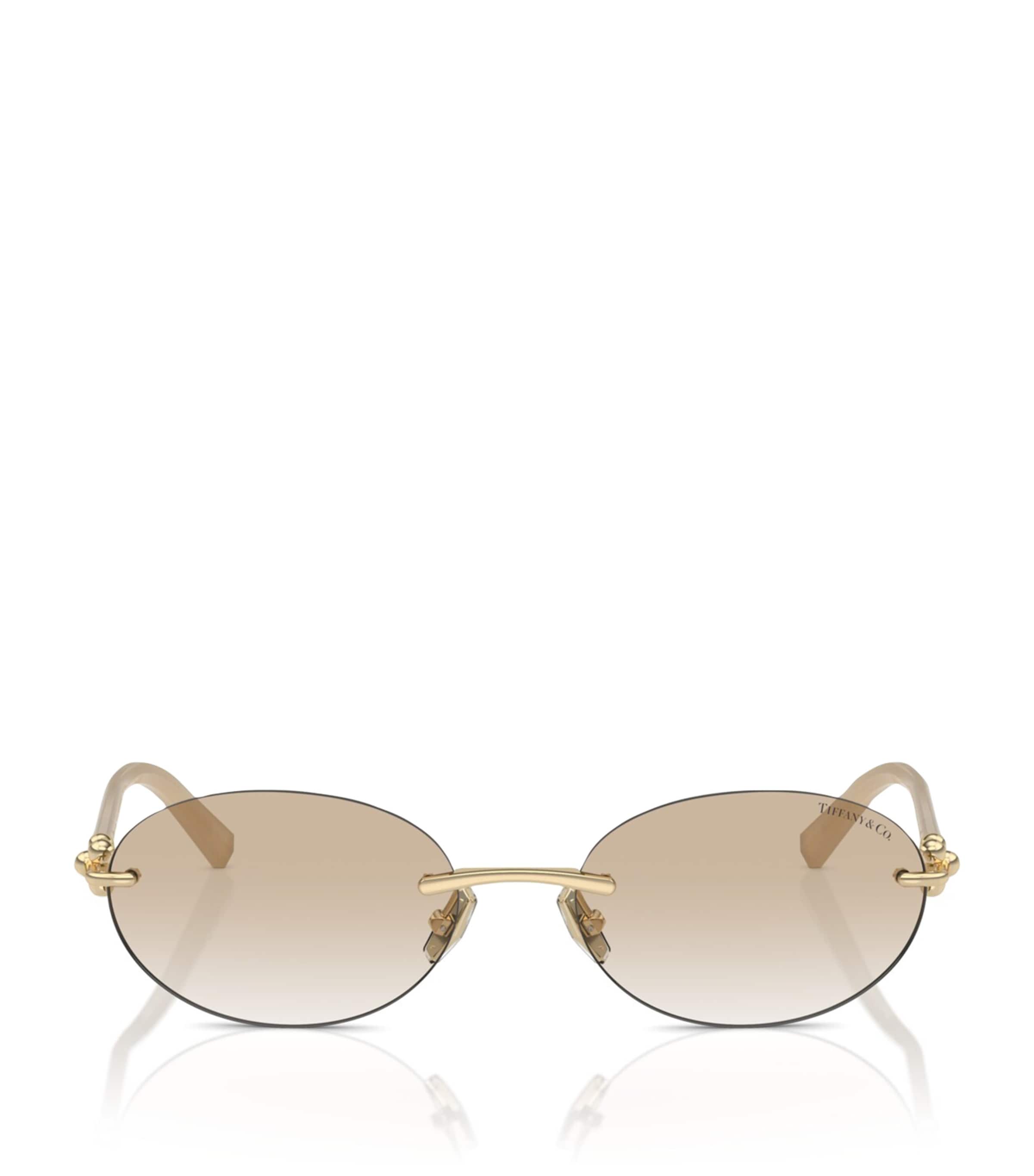 Tiffany & Co. Gold Metal Sunglasses