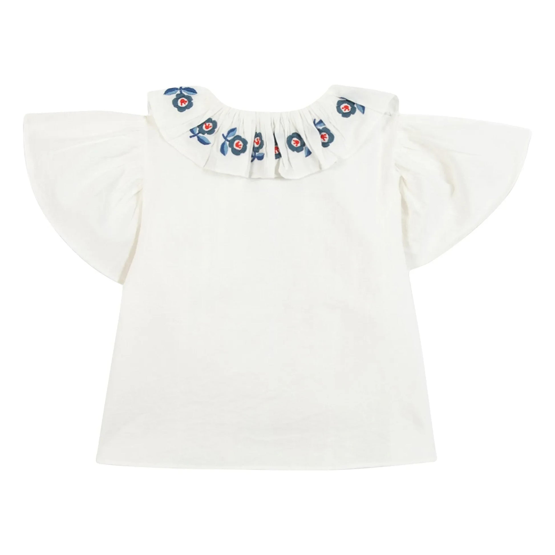 Bonton - Nancy Embroidered Collar Blouse | Ecru