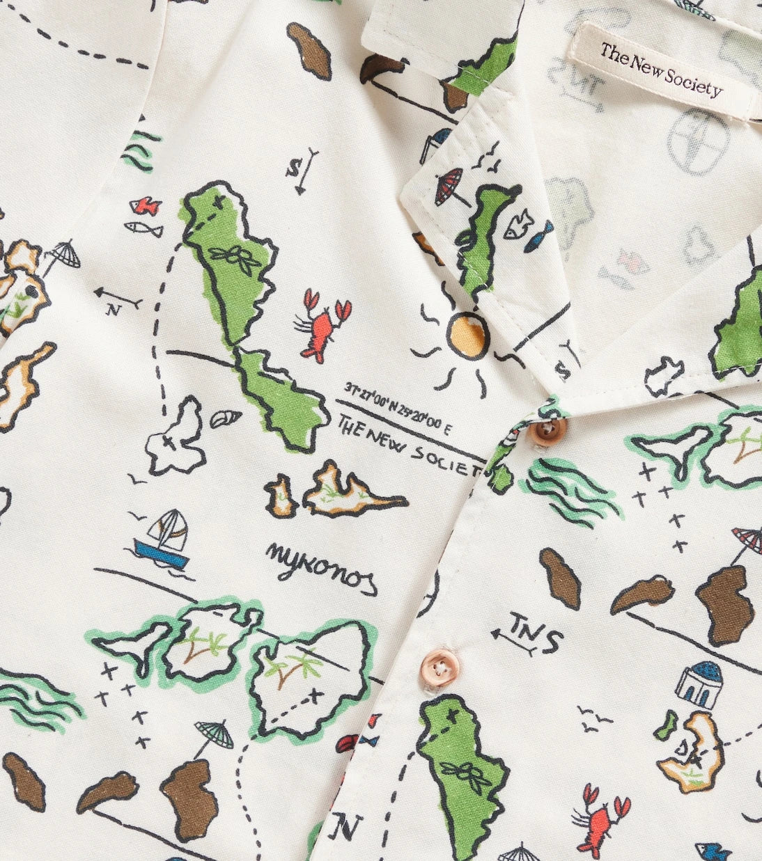 The New Society - Arkoi printed cotton shirt