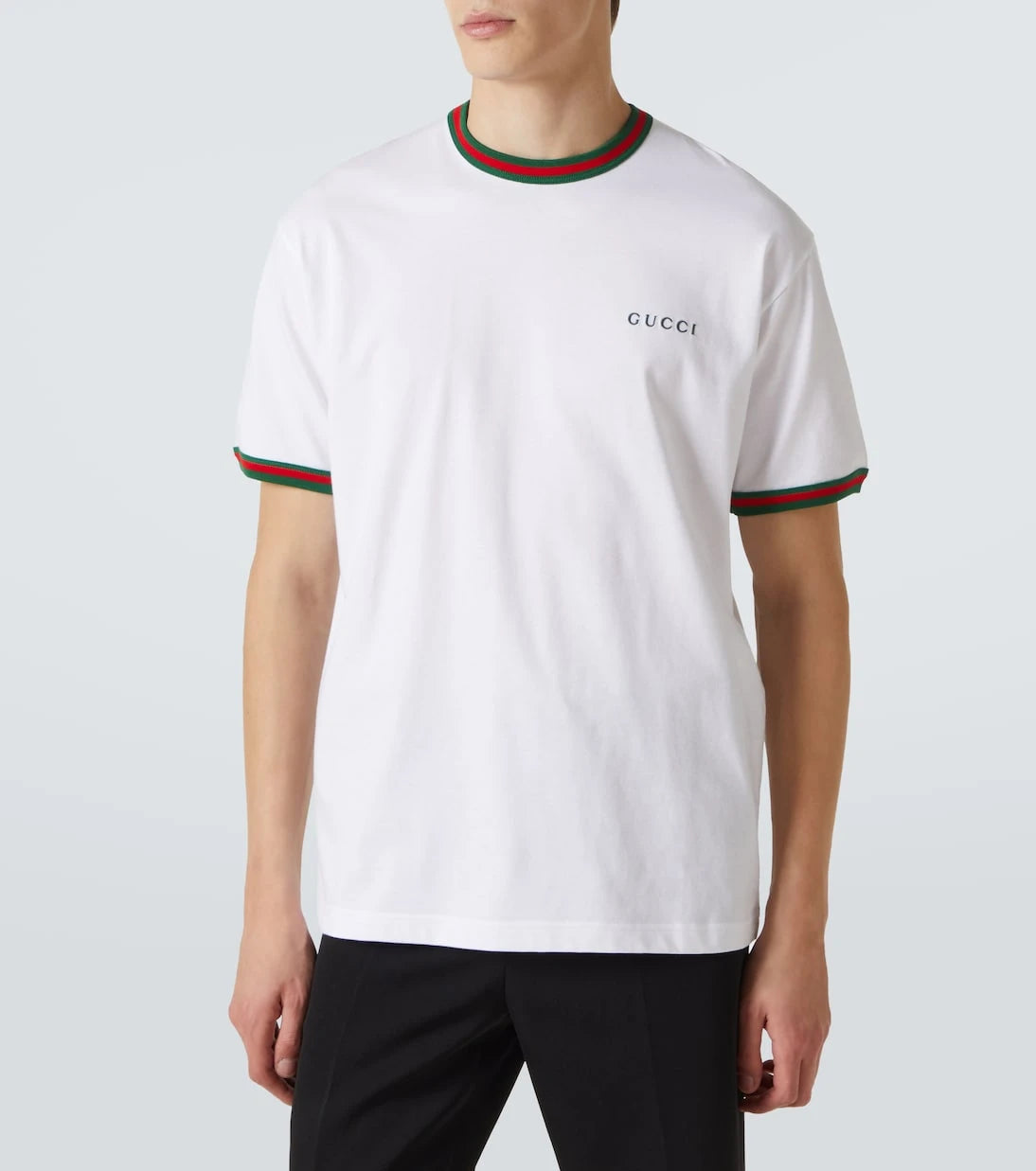 Gucci - Webstripe logo cotton jersey T-shirt