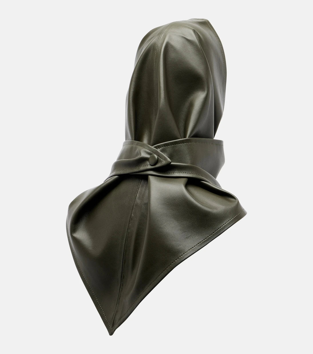 Nour Hammour - Draped leather hood
