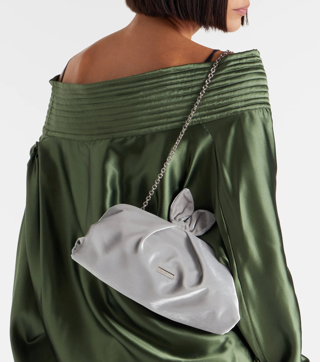 Aquazzura - Bow Tie velvet clutch