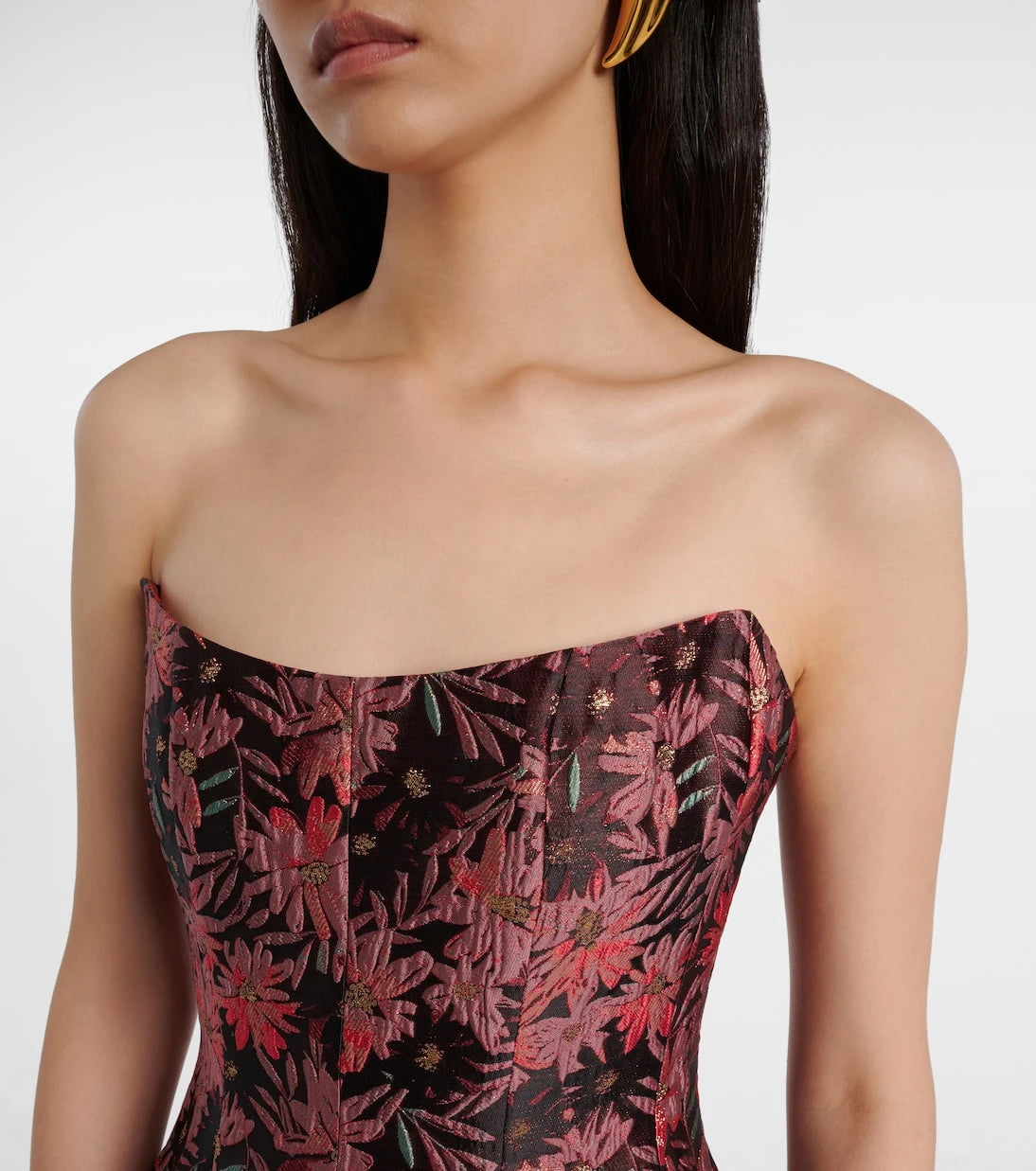 Markarian - Rousseau floral brocade midi dress