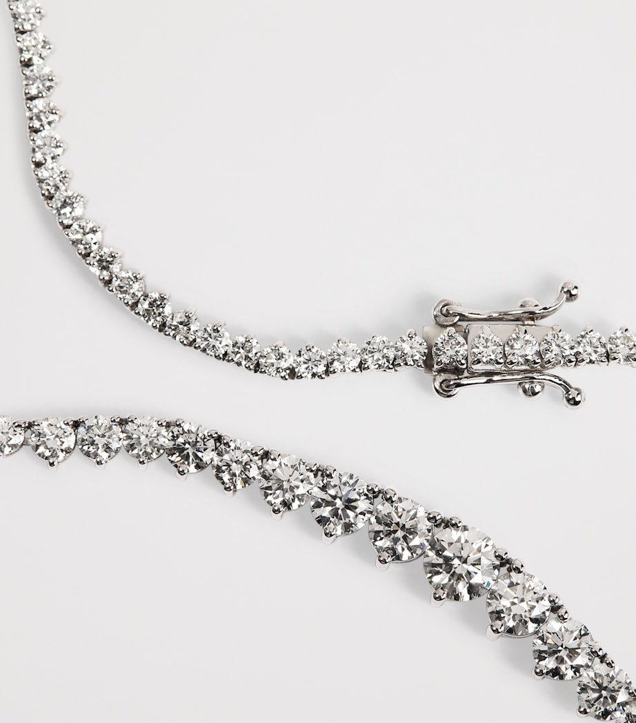 White Gold and Diamond Graduated Tennis Necklace (7.50ct)