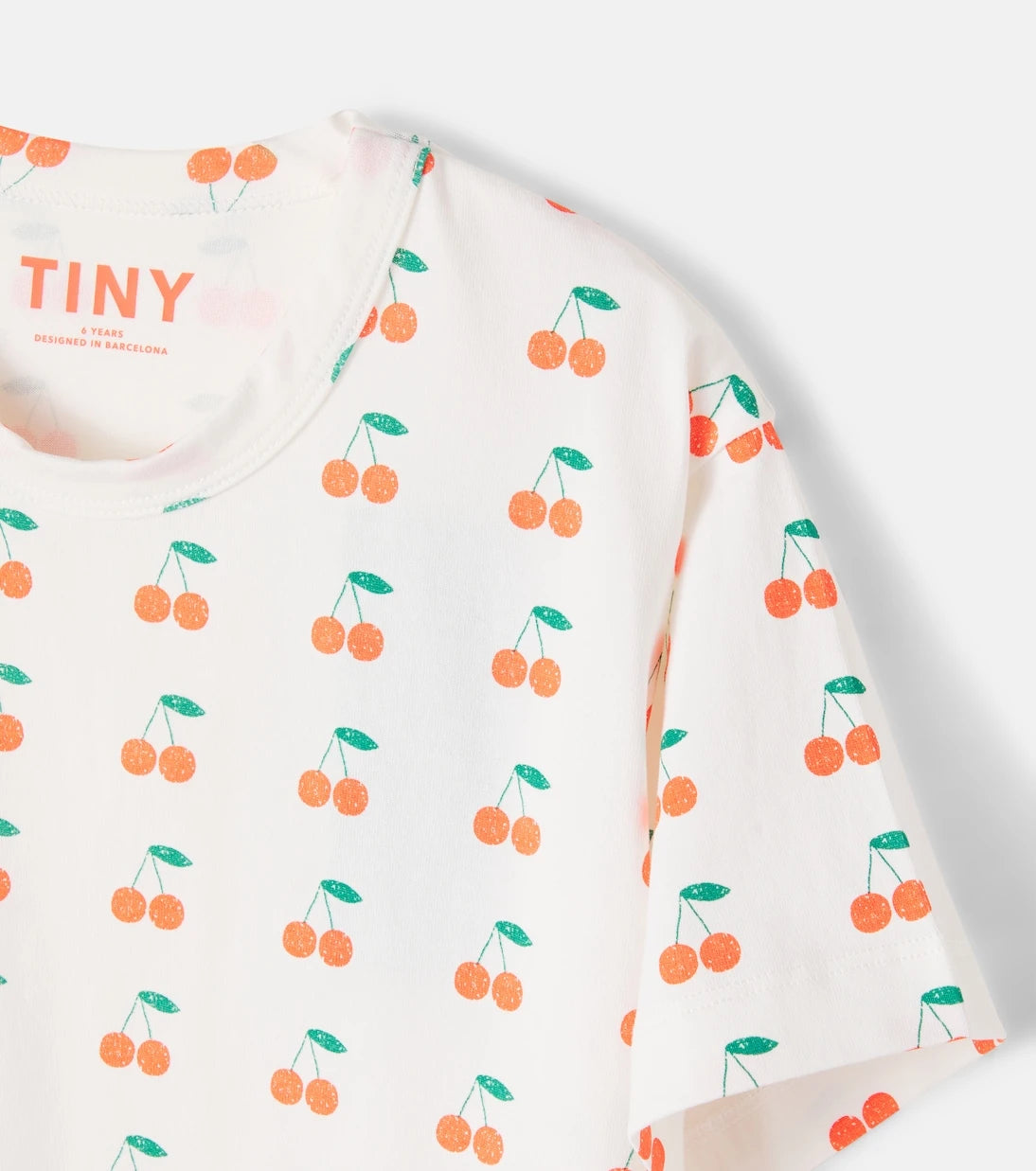 Tinycottons - تيشيرت جيرسيه قطني بطبعة كرز