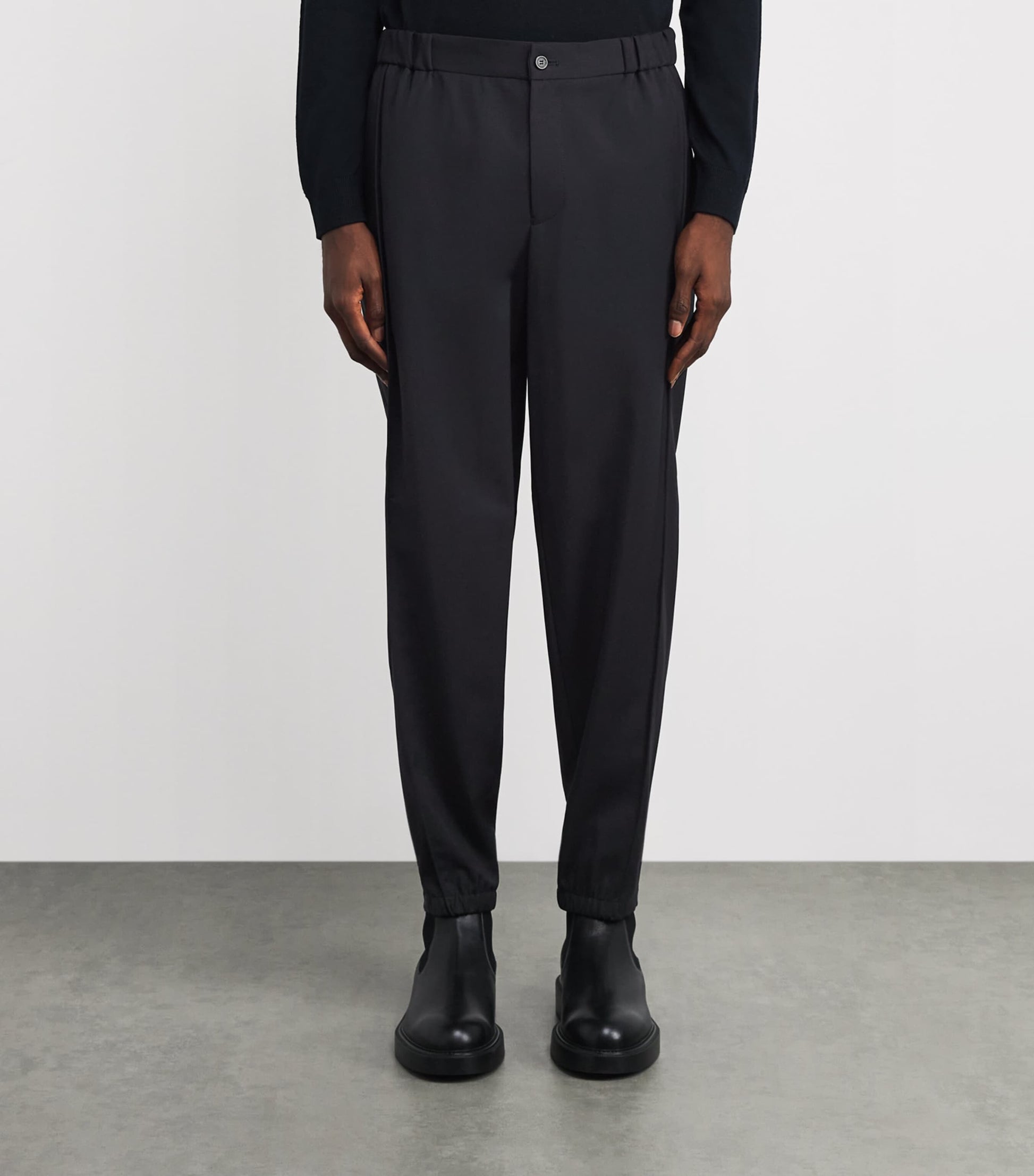 Virgin Wool Cuffed Trousers