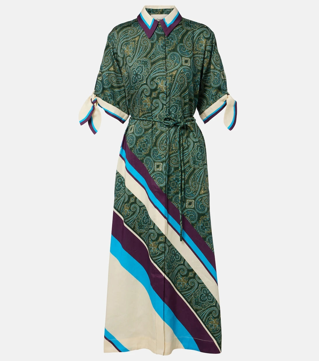 Alémais - Joni printed linen-blend shirt dress
