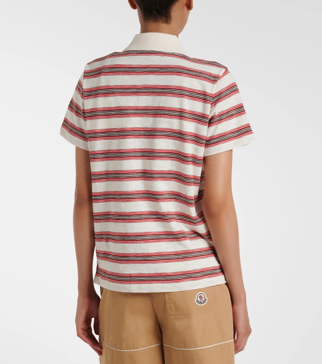 Moncler - Striped cotton polo shirt