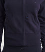 William Sharp Navy Cashmere Crystal-Embellished Hoodie