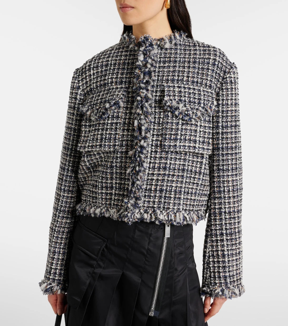 Sacai - Wool-blend tweed jacket