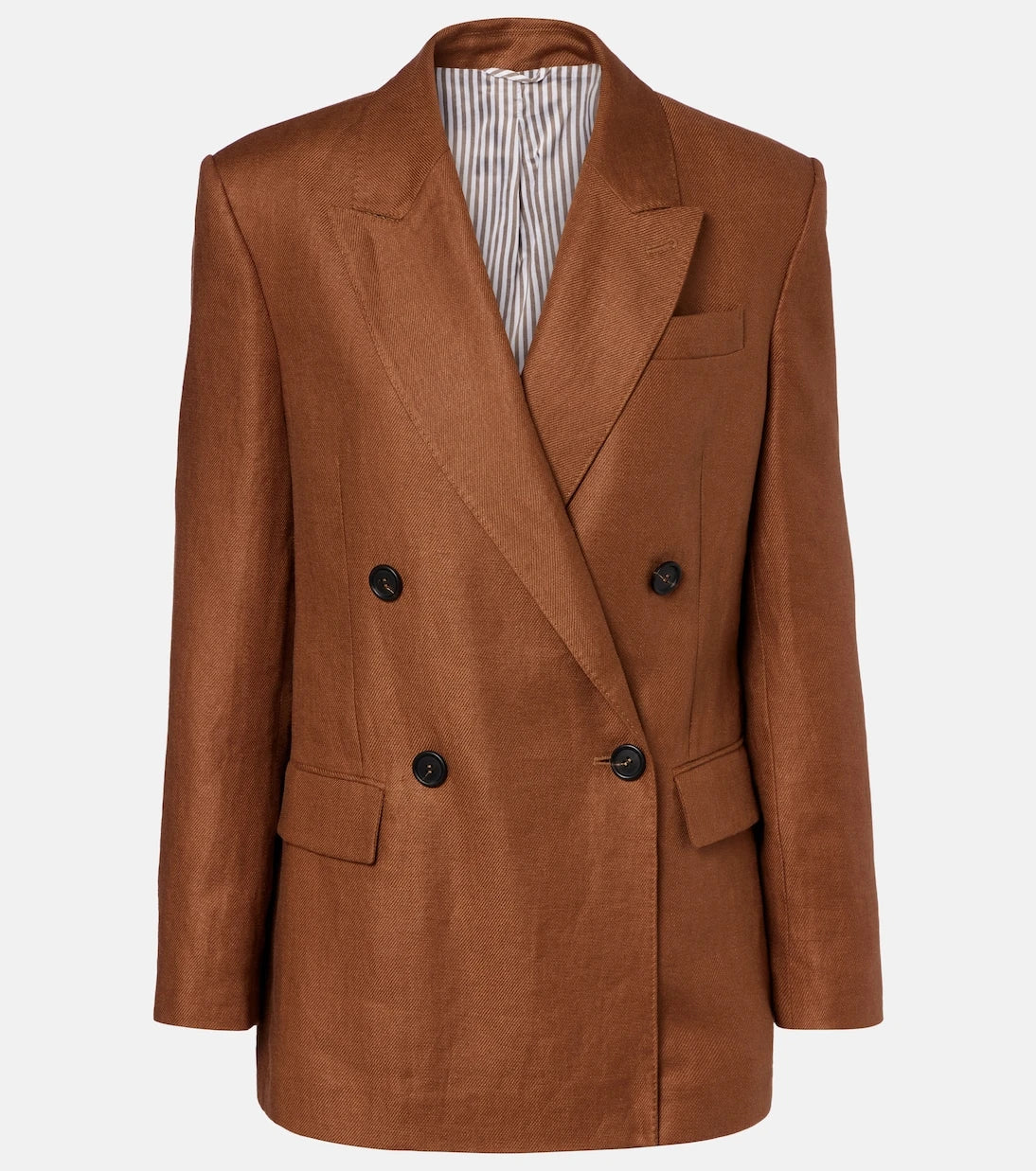 Brunello Cucinelli - Double-breasted linen blazer