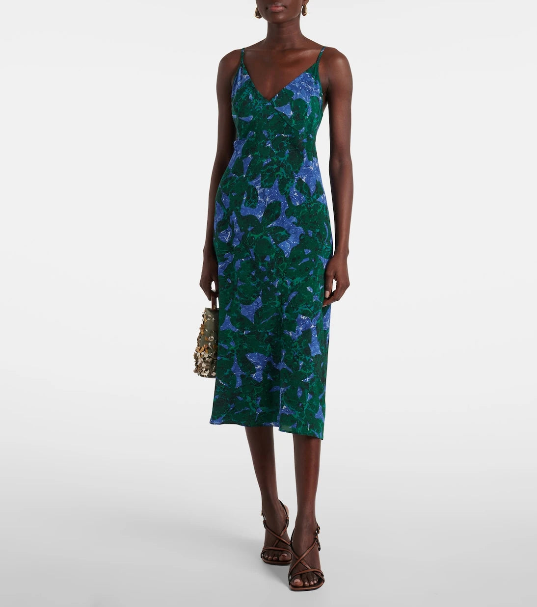 Dries Van Noten - Printed silk slip dress