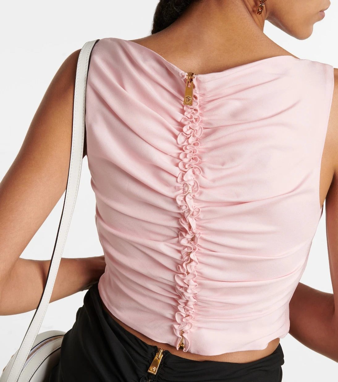 Versace - Ruched crop top