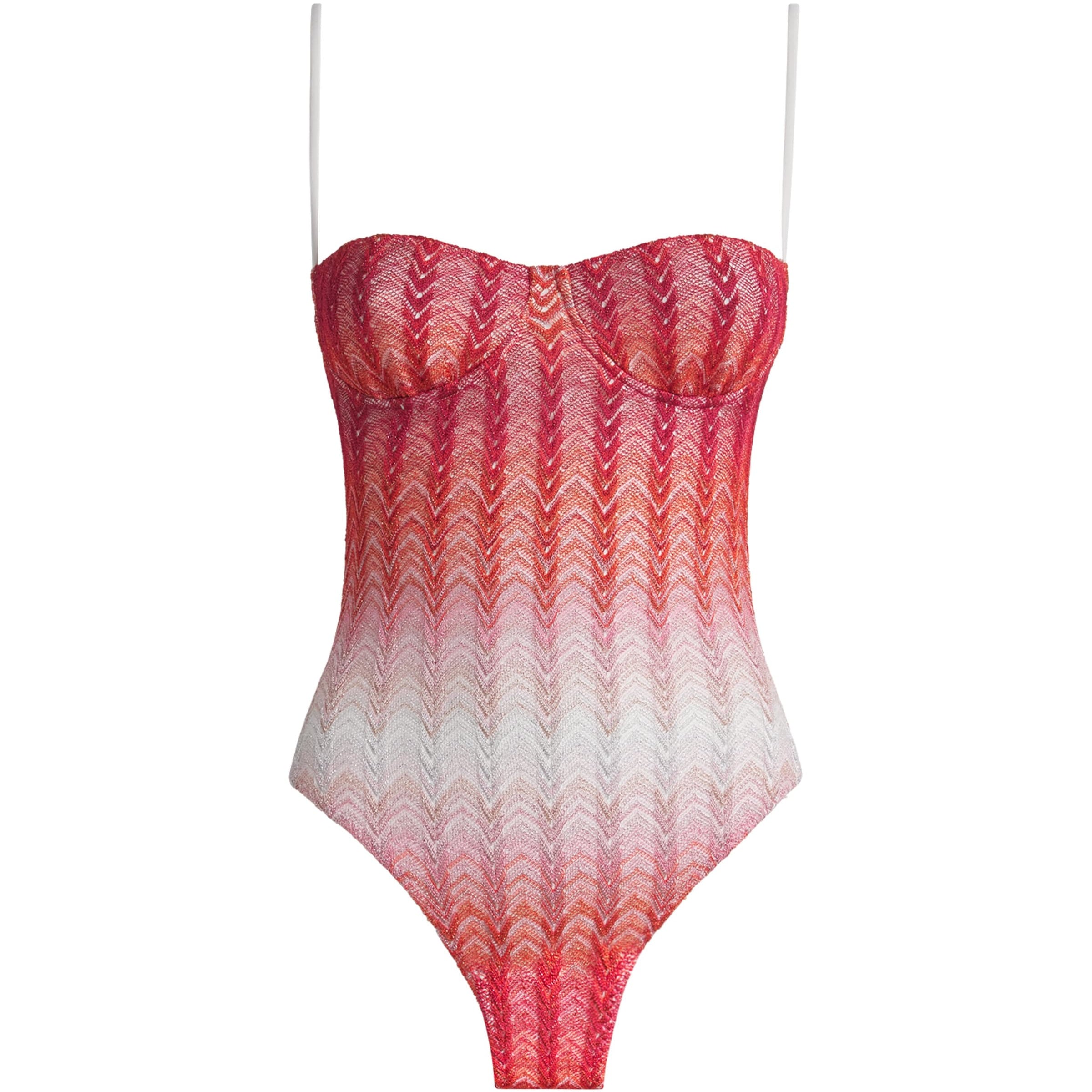 Missoni Red Ombré Zigzag Underwired Swimsuit