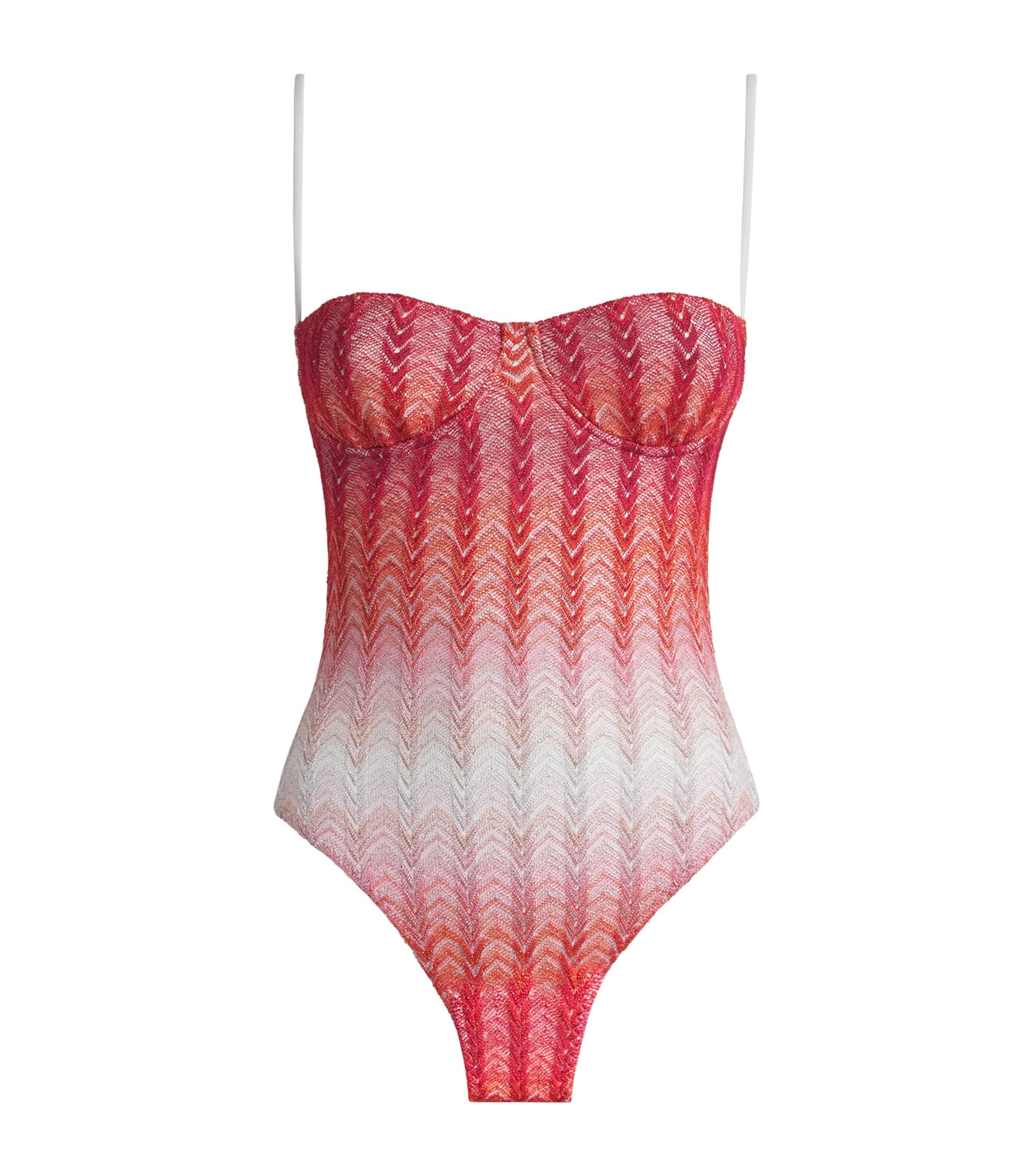 Missoni Red Ombré Zigzag Underwired Swimsuit