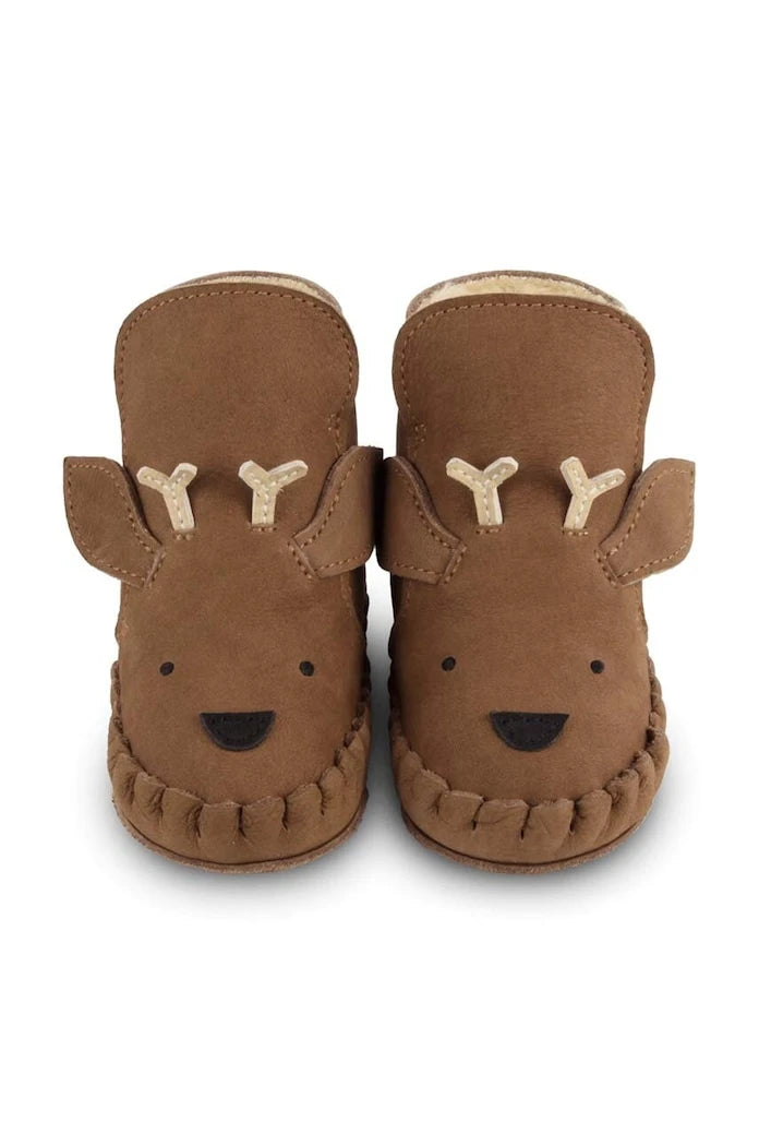 Бебешки кожени обувки Donsje Kapi Special Booties Stag