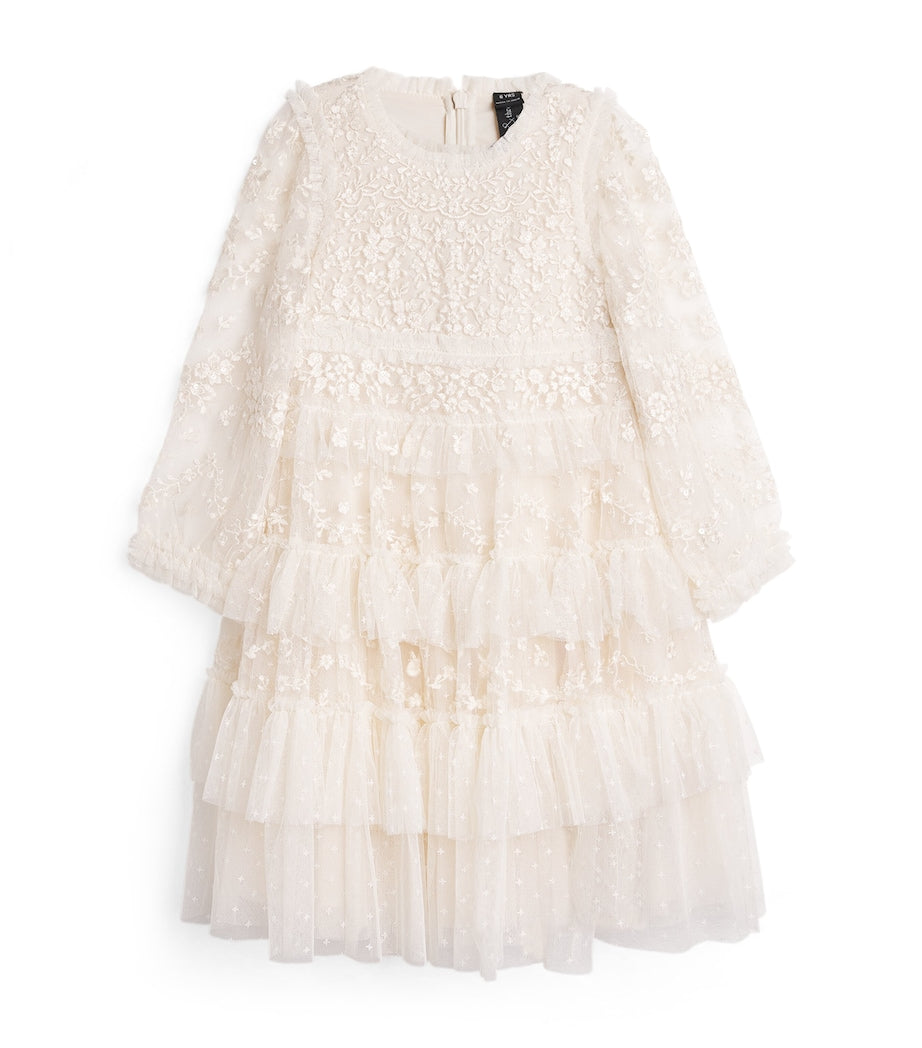 Ivory Embroidered Blossom Lace Dress (3-12 Years)