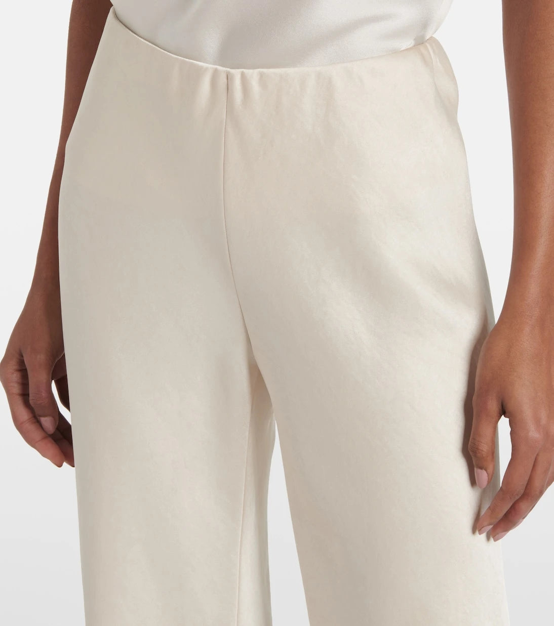 Vince - High-rise satin wide-leg pants