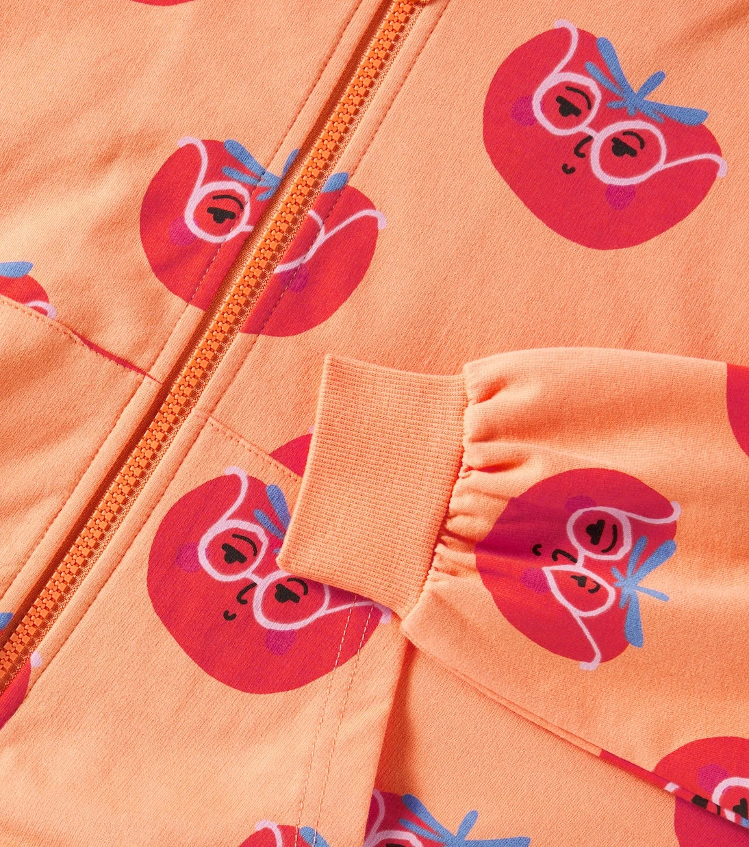 Jellymallow - Tomato printed cotton jersey hoodie