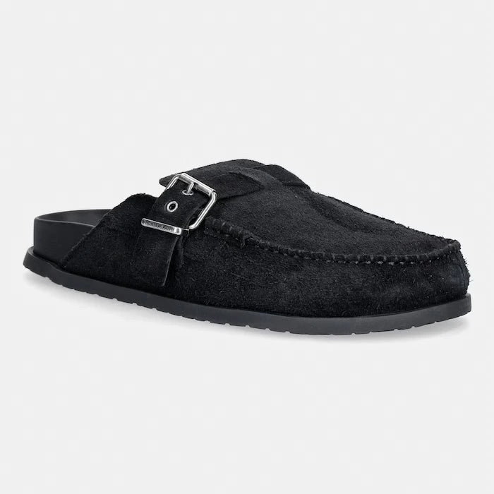 Tommy Jeans чехли мъжки от велур BIND MULE WASHED SUEDE