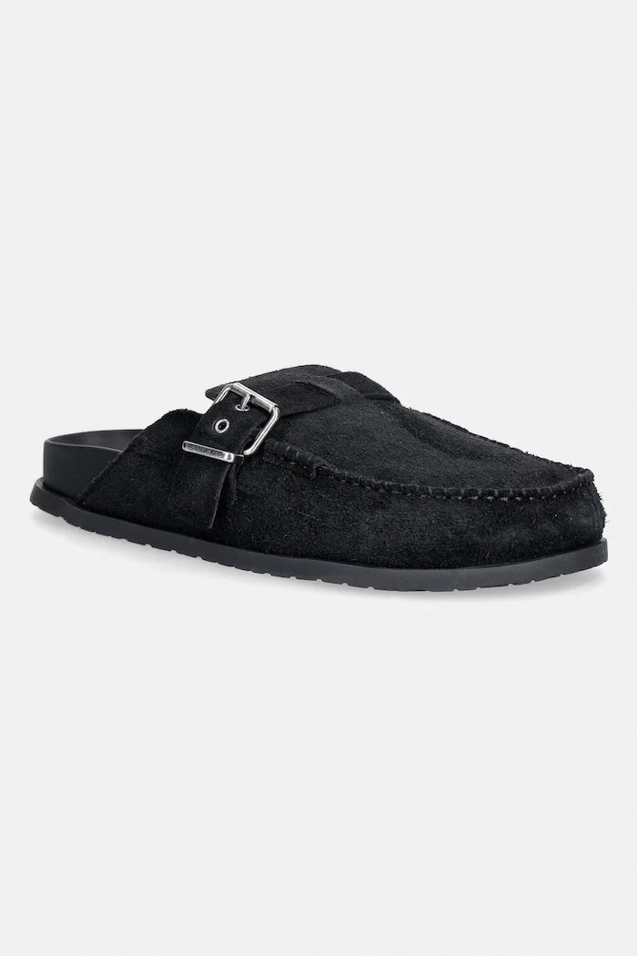 Tommy Jeans чехли мъжки от велур BIND MULE WASHED SUEDE