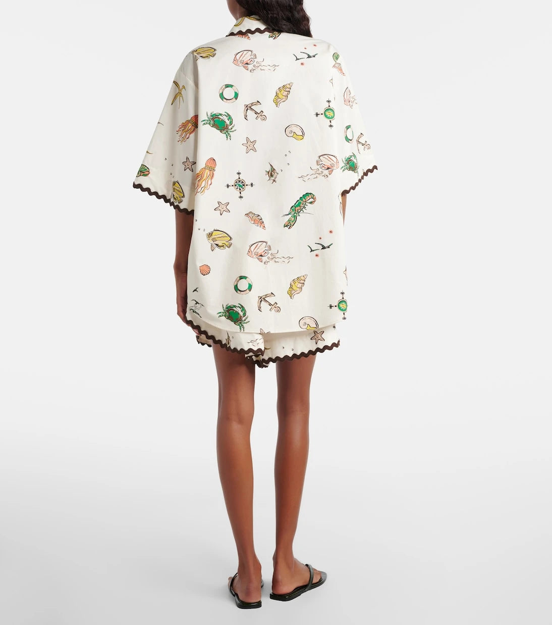 Alémais - Printed cotton shorts