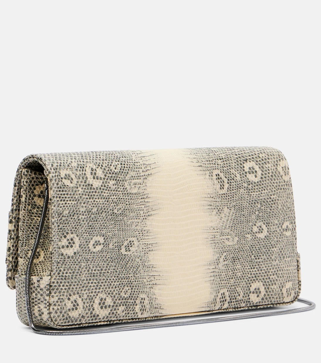 Manolo Blahnik - Maygot snake-effect leather clutch