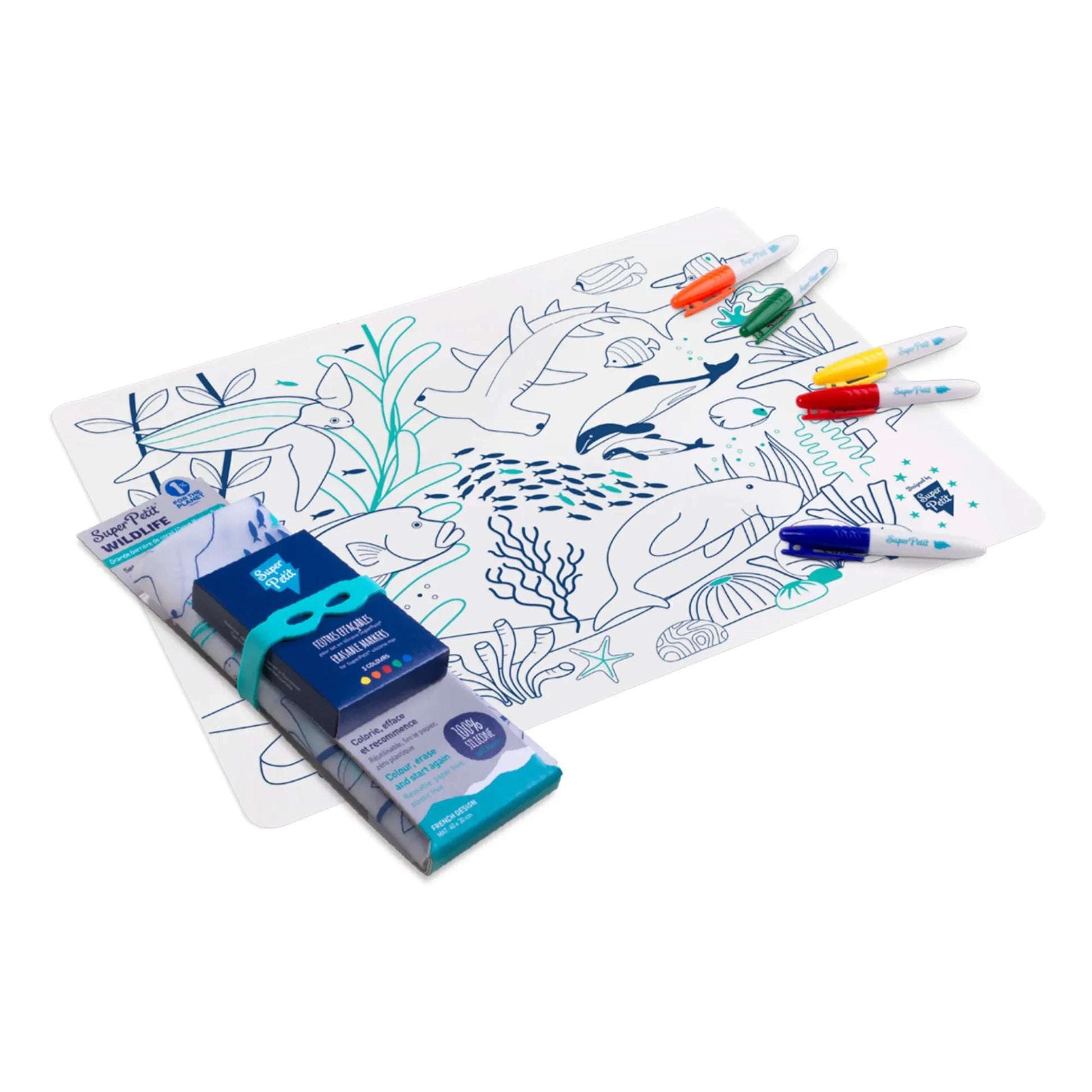 Superpetit - Coral Reef Colouring Placemat