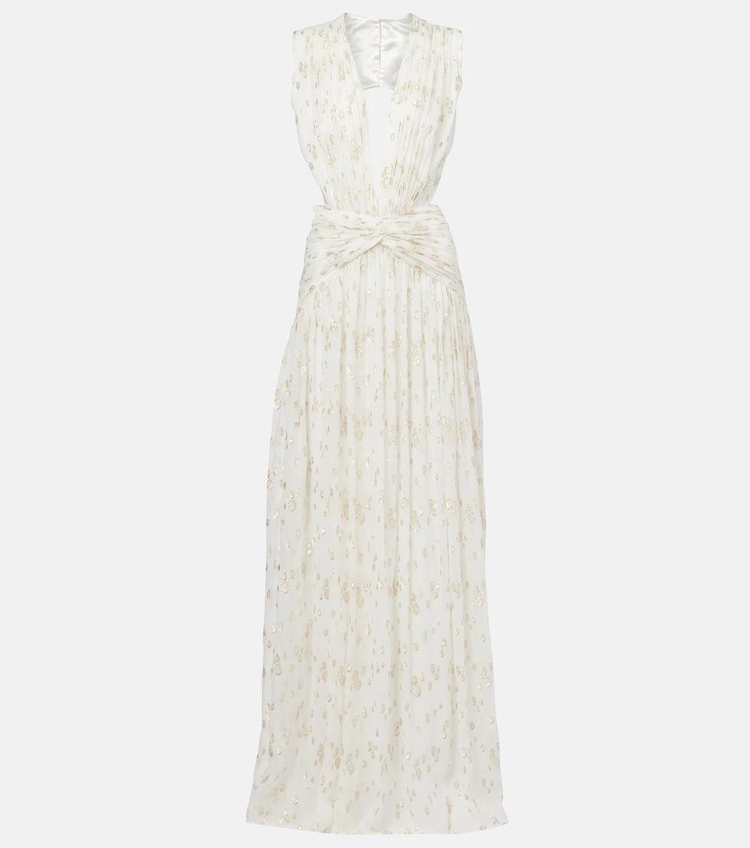 Costarellos - Luccia cutout silk jacquard gown