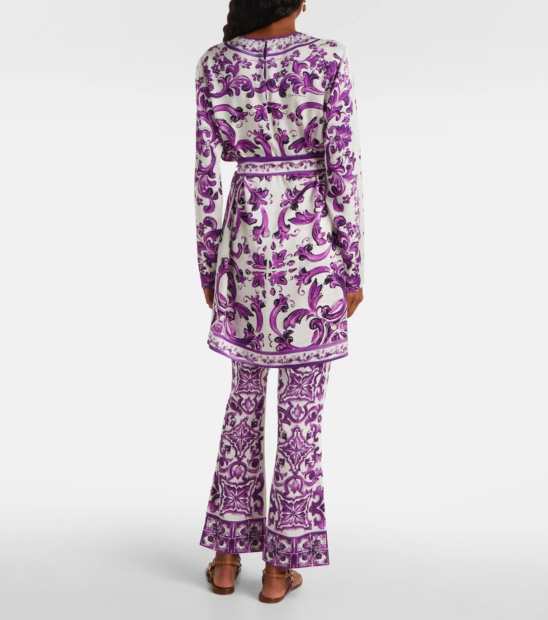 Dolce&Gabbana - Majolica silk-blend minidress