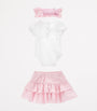 Cotton Bodysuit, Skirt and Headband Set (1-9 Months)